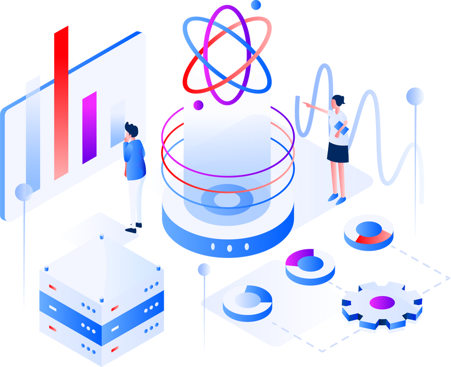 Data Science Isometric Illustration Concept